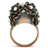Ancientry Gold White Metal Ring with Top Grade Crystal  in Emerald