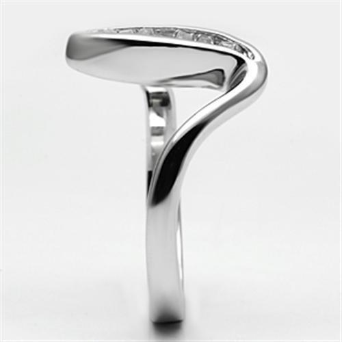 Rhodium Brass Ring with AAA Grade CZ  in Clear