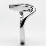Rhodium Brass Ring with AAA Grade CZ  in Clear