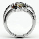 Rhodium Brass Ring with AAA Grade CZ  in Multi Color