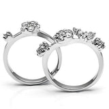 Rhodium Brass Ring with AAA Grade CZ  in Clear
