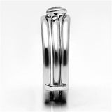Rhodium Brass Ring with AAA Grade CZ  in Clear