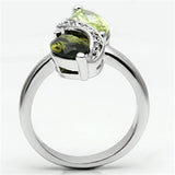 Rhodium Brass Ring with AAA Grade CZ  in Multi Color