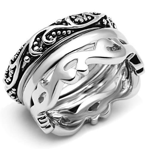 Rhodium Brass Ring with No Stone