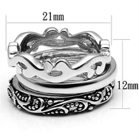 Rhodium Brass Ring with No Stone