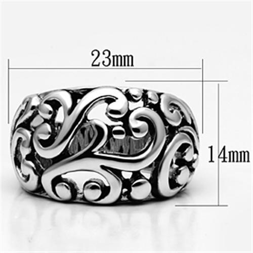 Rhodium Brass Ring with No Stone