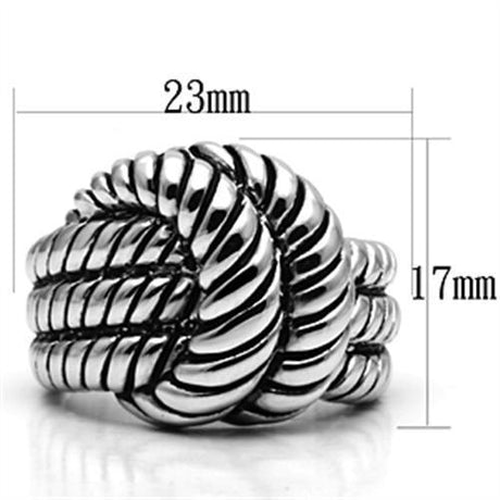 Rhodium Brass Ring with No Stone
