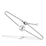 Rhodium Brass Bracelet with AAA Grade CZ  in Clear