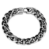 High polished (no plating) Stainless Steel Bracelet with Ceramic  in Jet