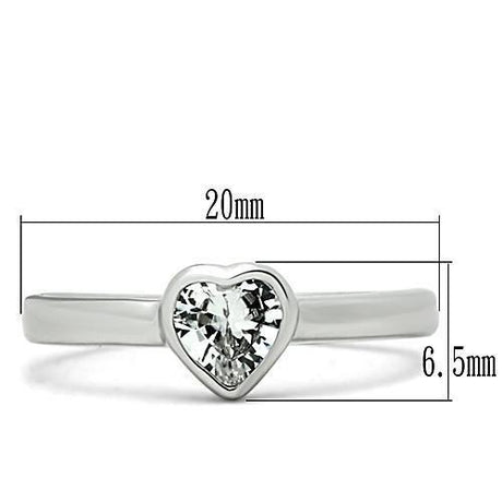 Rhodium Brass Ring with AAA Grade CZ  in Clear