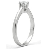 Rhodium Brass Ring with AAA Grade CZ  in Clear