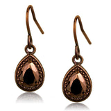 IP Coffee light Brass Earrings with AAA Grade CZ  in Light Coffee