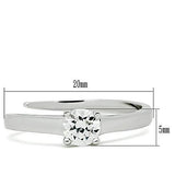 Rhodium Brass Ring with AAA Grade CZ  in Clear