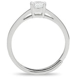 Rhodium Brass Ring with AAA Grade CZ  in Clear