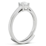 Rhodium Brass Ring with AAA Grade CZ  in Clear