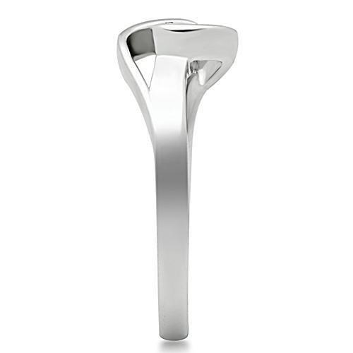 Rhodium Brass Ring with AAA Grade CZ  in Clear