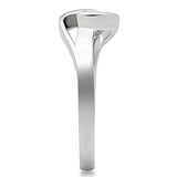Rhodium Brass Ring with AAA Grade CZ  in Clear
