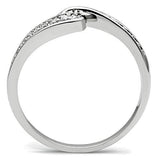 Rhodium Brass Ring with AAA Grade CZ  in Clear