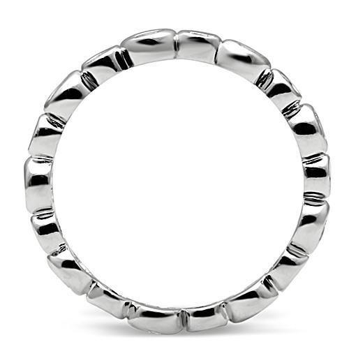 Rhodium Brass Ring with AAA Grade CZ  in Clear
