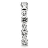 Rhodium Brass Ring with AAA Grade CZ  in Clear