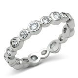 Rhodium Brass Ring with AAA Grade CZ  in Clear