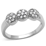 Rhodium Brass Ring with AAA Grade CZ  in Clear
