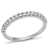 Rhodium Brass Ring with AAA Grade CZ  in Clear