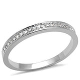 Rhodium Brass Ring with AAA Grade CZ  in Clear