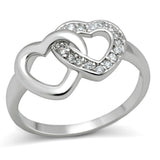 Rhodium Brass Ring with AAA Grade CZ  in Clear