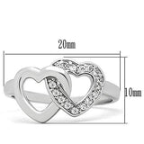 Rhodium Brass Ring with AAA Grade CZ  in Clear