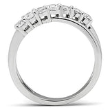 Rhodium Brass Ring with AAA Grade CZ  in Clear