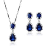 Rhodium Brass Jewelry Sets with Synthetic Synthetic Glass in Montana