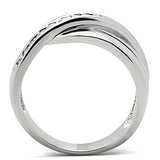 Rhodium Brass Ring with AAA Grade CZ  in Clear