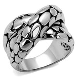 Rhodium Brass Ring with Epoxy  in Jet