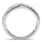 Rhodium Brass Ring with AAA Grade CZ  in Clear