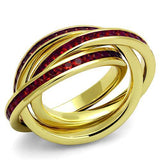 Gold Brass Ring with Synthetic Synthetic Glass in Siam