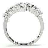 Rhodium Brass Ring with AAA Grade CZ  in Clear