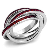 Rhodium Brass Ring with Synthetic Synthetic Glass in Siam