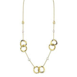 Gold Brass Necklace with AAA Grade CZ  in Citrine Yellow