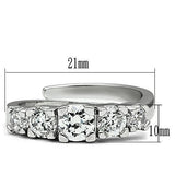 Rhodium Brass Ring with AAA Grade CZ  in Clear