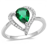 Rhodium 925 Sterling Silver Ring with Synthetic Synthetic Glass in Blue Zircon
