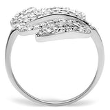 Rhodium Brass Ring with AAA Grade CZ  in Clear