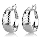 Rhodium Brass Earrings with No Stone