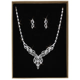 Rhodium Brass Jewelry Sets with AAA Grade CZ  in Clear