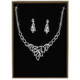 Rhodium Brass Jewelry Sets with AAA Grade CZ  in Clear