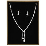 Rhodium Brass Jewelry Sets with AAA Grade CZ  in Clear