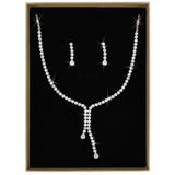Rhodium Brass Jewelry Sets with AAA Grade CZ  in Clear