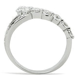 Rhodium Brass Ring with AAA Grade CZ  in Clear