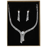 Rhodium Brass Jewelry Sets with AAA Grade CZ  in Clear