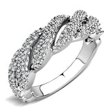 Rhodium Brass Ring with AAA Grade CZ  in Clear